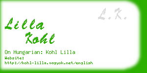 lilla kohl business card